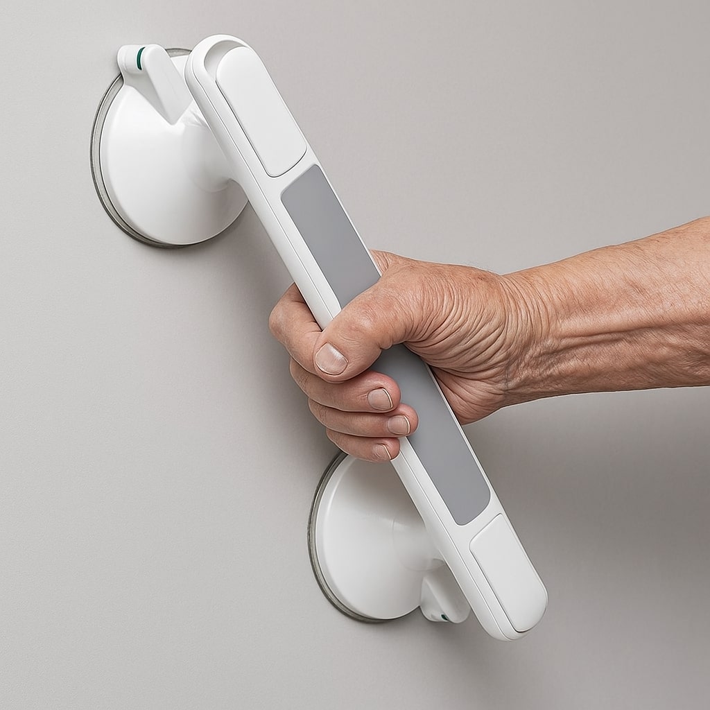 Suction Safety Rail for Bathroom Stability & Support – No-Drill Assist Handle for Shower, Tub & Toilet – Non-Slip Grab Bar for Seniors | Thomler