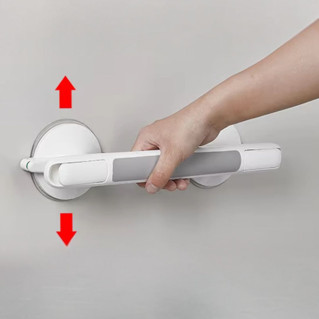 Suction Safety Rail for Bathroom Stability & Support – No-Drill Assist Handle for Shower, Tub & Toilet – Non-Slip Grab Bar for Seniors | Thomler