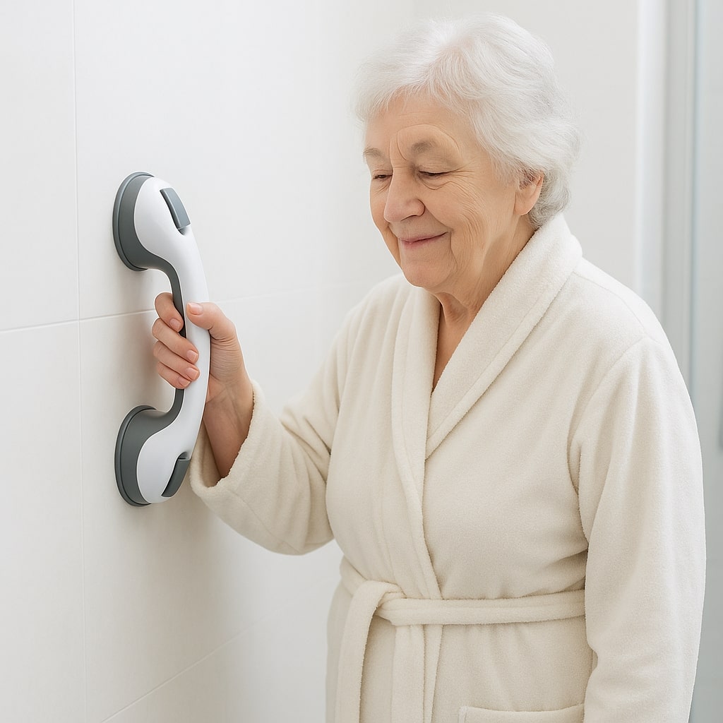 Suction Cup Safety Handle for Shower Bathtub Toilet | Non-Slip Bathroom Grab Bar No Drilling | Support Rail for Seniors Elderly | Thomler