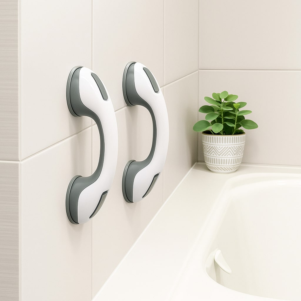 Suction Cup Safety Handle for Shower Bathtub Toilet | Non-Slip Bathroom Grab Bar No Drilling | Support Rail for Seniors Elderly | Thomler