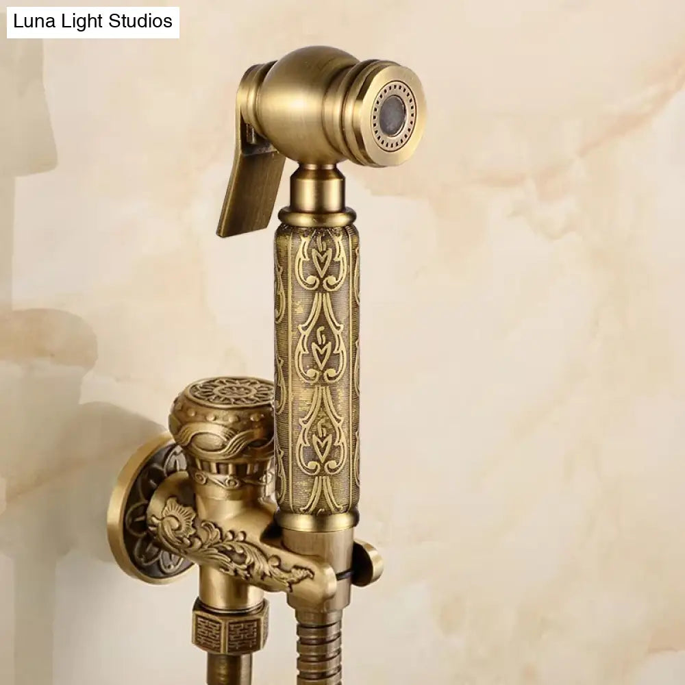 Handheld Toilet Spray Attachment with Decorative Finish – Cold Water Cleansing System for Bathroom Personal Care & Cleaning | Thomler