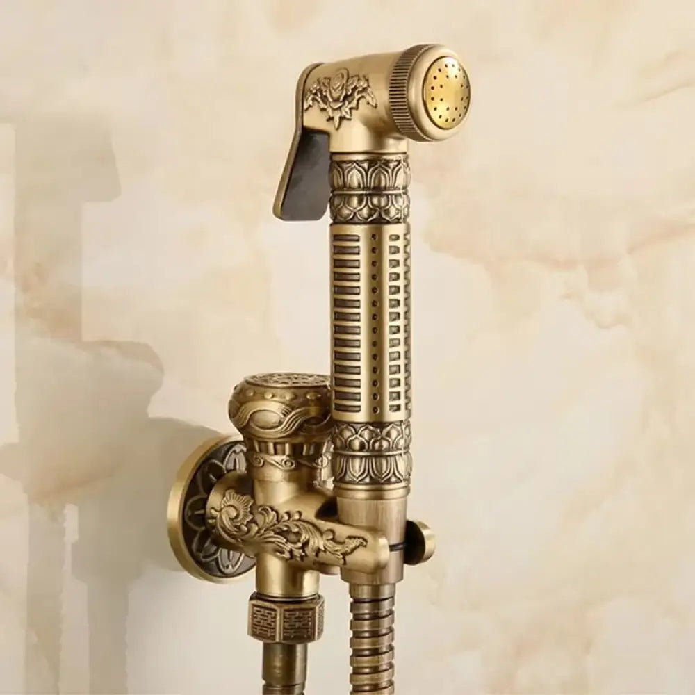 Handheld Toilet Spray Attachment with Decorative Finish – Cold Water Cleansing System for Bathroom Personal Care & Cleaning | Thomler