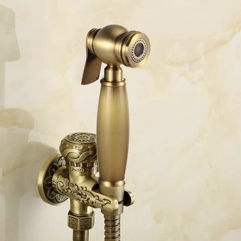 Handheld Toilet Spray Attachment with Decorative Finish – Cold Water Cleansing System for Bathroom Personal Care & Cleaning | Thomler