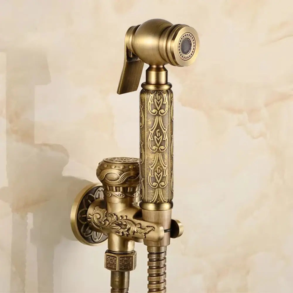 Handheld Toilet Spray Attachment with Decorative Finish – Cold Water Cleansing System for Bathroom Personal Care & Cleaning | Thomler
