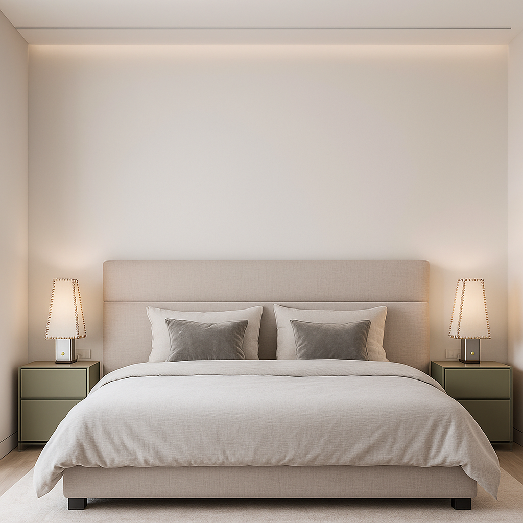 Table Lamp Parchment Shade 19.7 in Warm White Bedroom Living Room Japandi Minimalist Bedside Lighting | Thomler