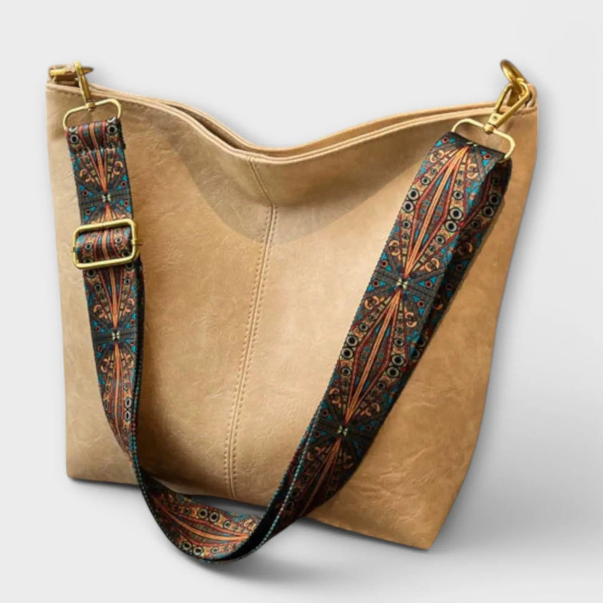 Classic Structured Handbag with Embroidered Strap – Adjustable Crossbody or Over-Shoulder Carry for Women – Roomy Daily Organizer for | Thomler