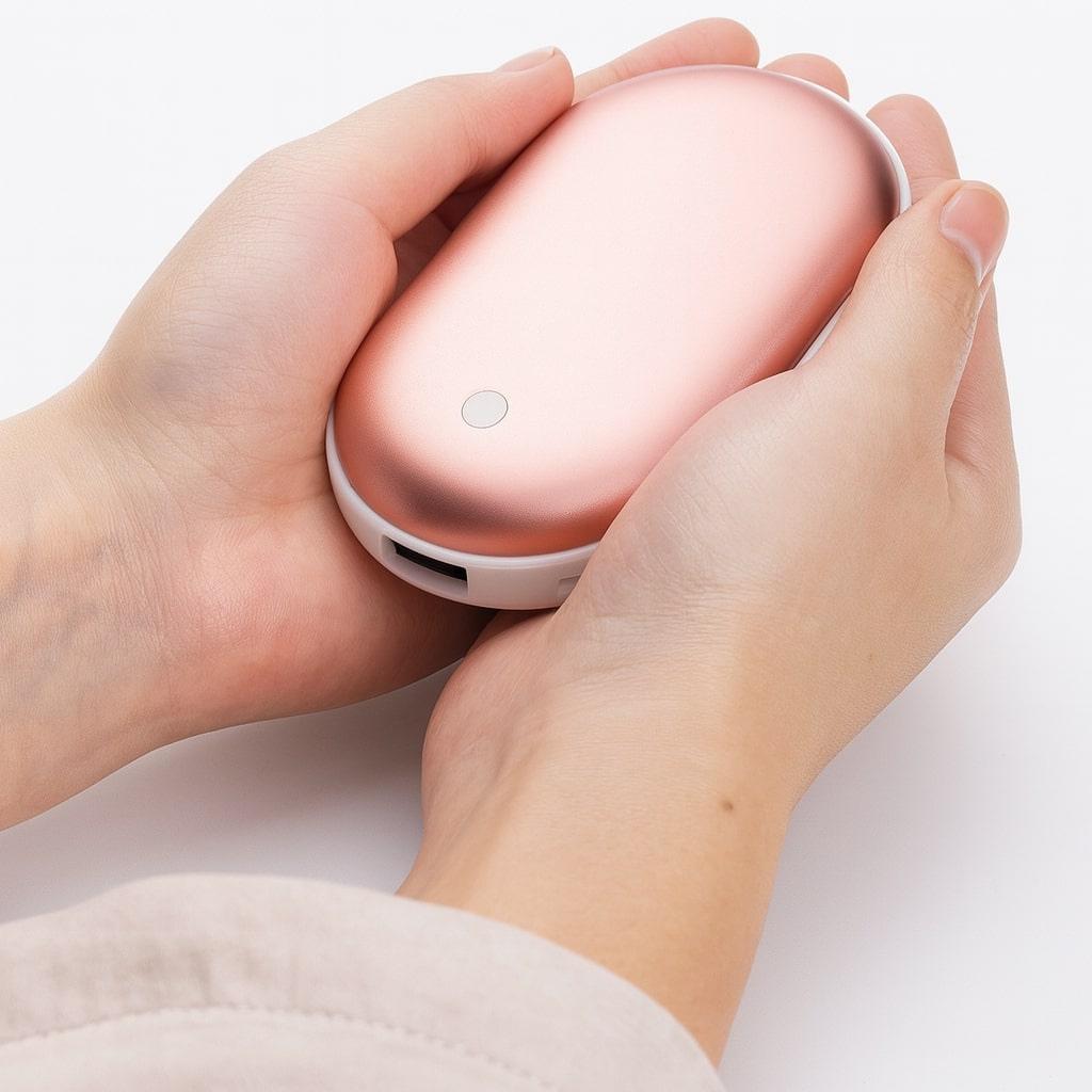 Rechargeable Hand Warmer with Power Bank – Dual-Sided Heat, 3 Temperature Settings, USB Charging for iPhone & Android | Thomler