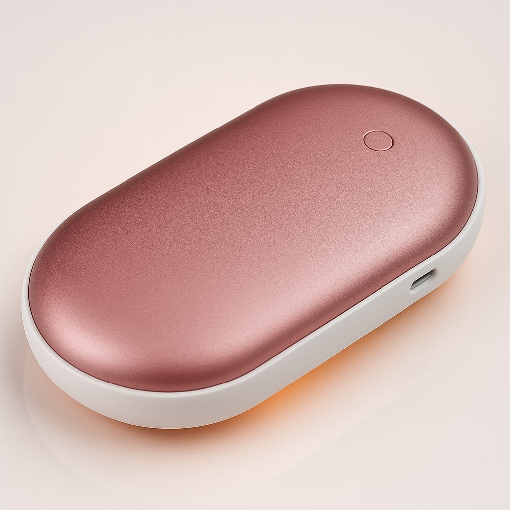 Rechargeable Hand Warmer with Power Bank – Dual-Sided Heat, 3 Temperature Settings, USB Charging for iPhone & Android | Thomler