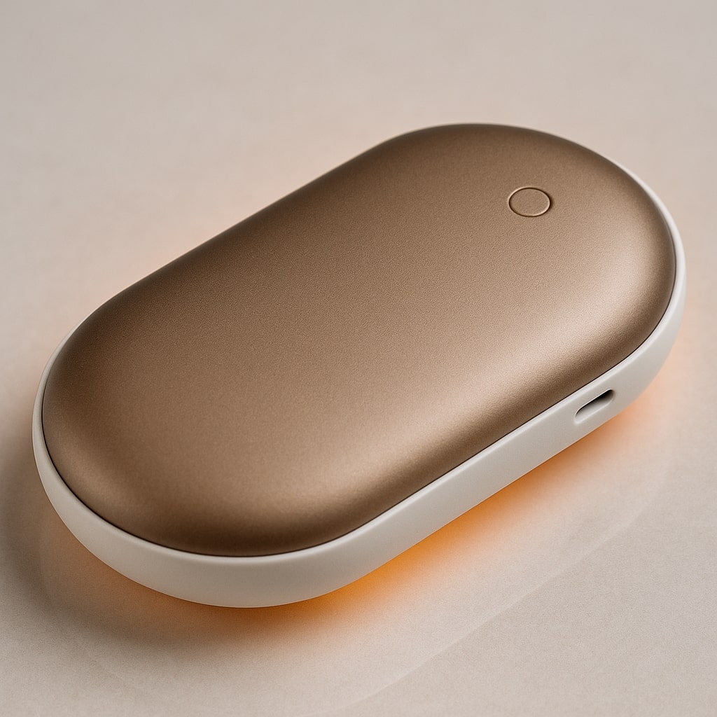 Rechargeable Hand Warmer with Power Bank – Dual-Sided Heat, 3 Temperature Settings, USB Charging for iPhone & Android | Thomler