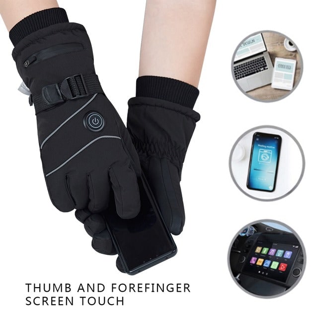 Battery-Powered Heating Gloves with Smart Touch Fingertips & 3 Temperature Settings | Thomler
