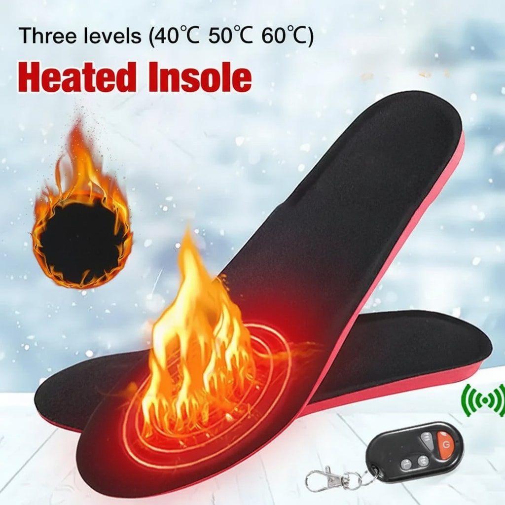 Rechargeable Foot Warmers with Remote — Trimmable Heat Insoles for All-Day Comfort | Thomler