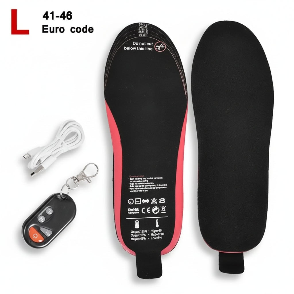 Rechargeable Foot Warmers with Remote — Trimmable Heat Insoles for All-Day Comfort | Thomler