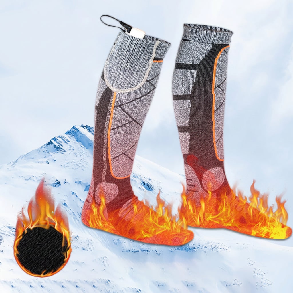 Battery-Powered Heated Knee-High Socks with Rechargeable Thermal Technology for Winter | Thomler