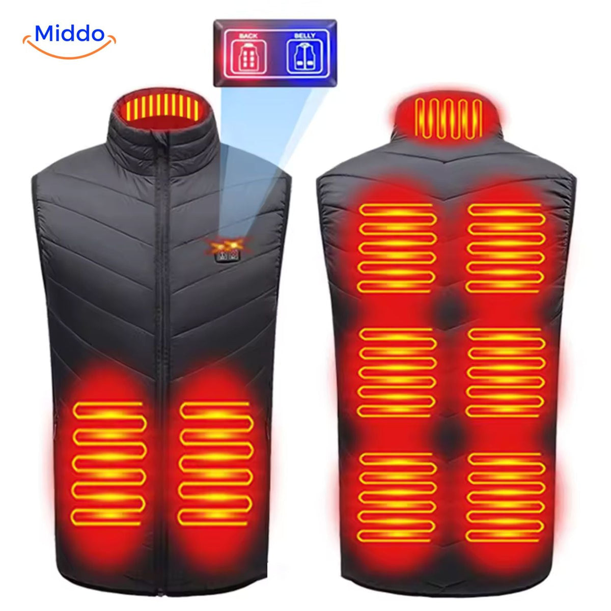 USB Heated Vest with 3 Temperature Settings for Men – Lightweight, Insulated Winter Warmth for Hiking, Outdoor Work & Daily Commutes | Thomler