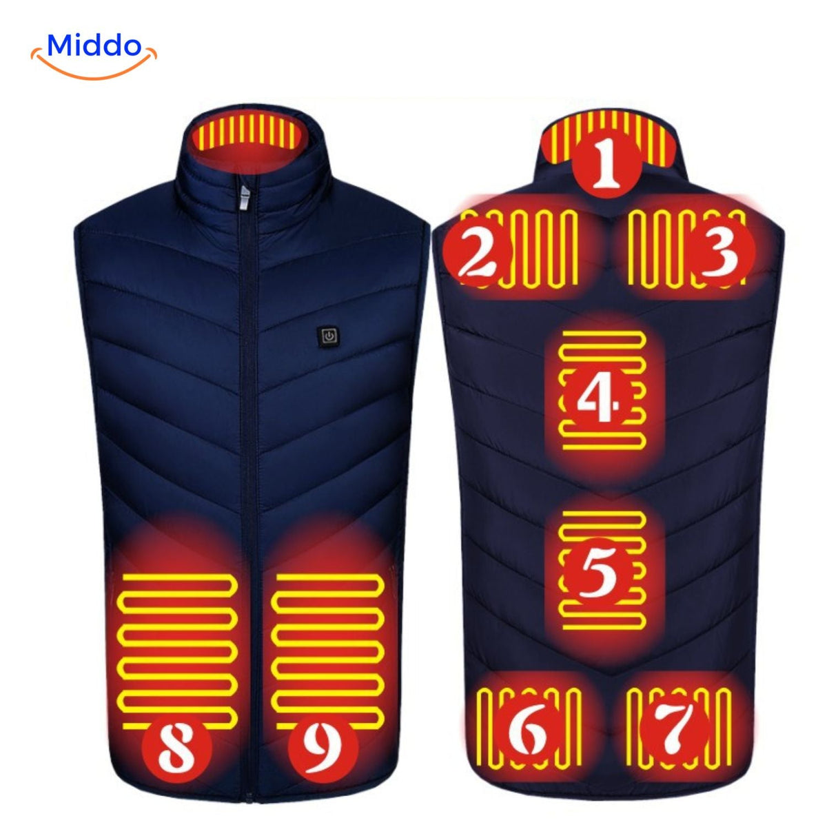 USB Heated Vest with 3 Temperature Settings for Men – Lightweight, Insulated Winter Warmth for Hiking, Outdoor Work & Daily Commutes | Thomler