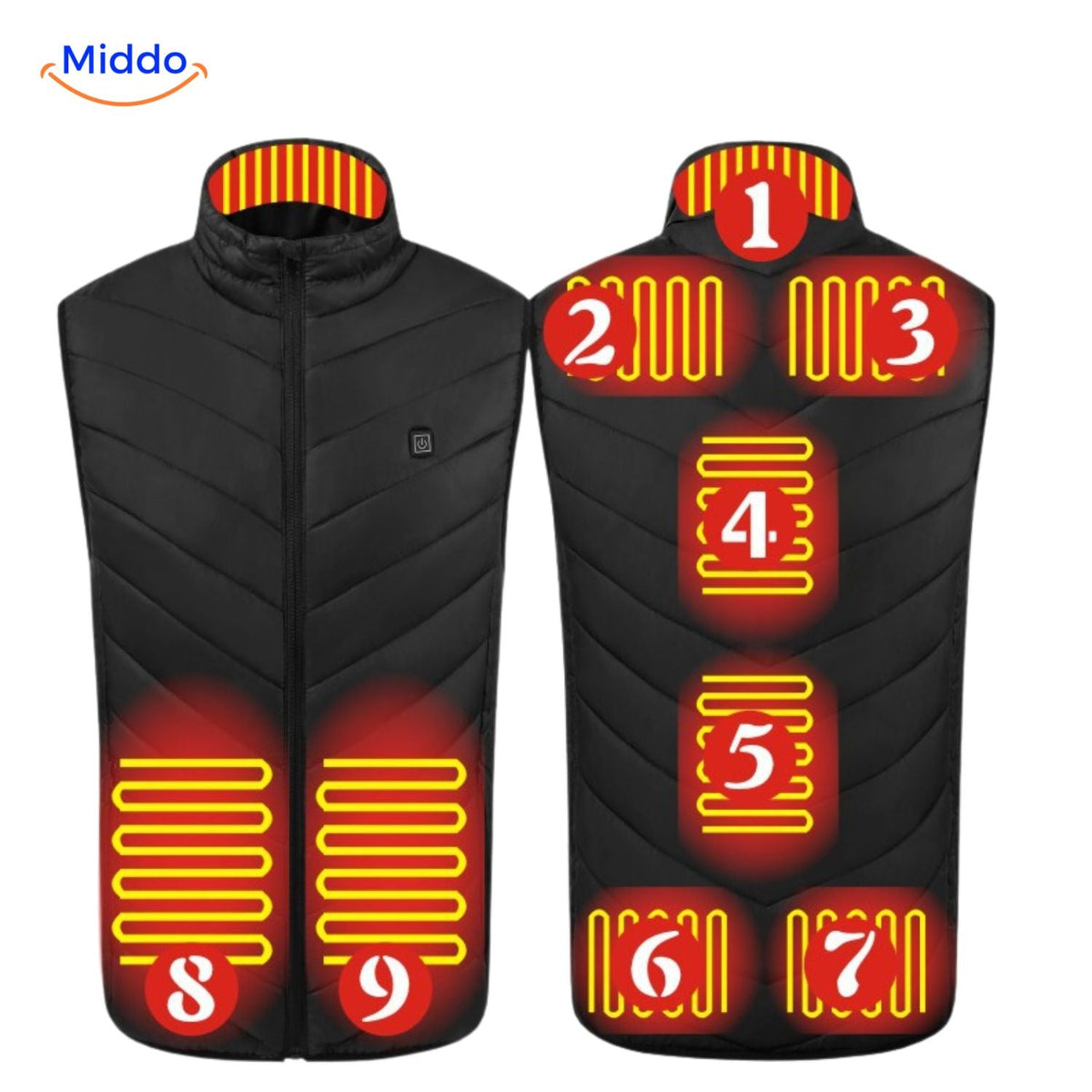 USB Heated Vest with 3 Temperature Settings for Men – Lightweight, Insulated Winter Warmth for Hiking, Outdoor Work & Daily Commutes | Thomler