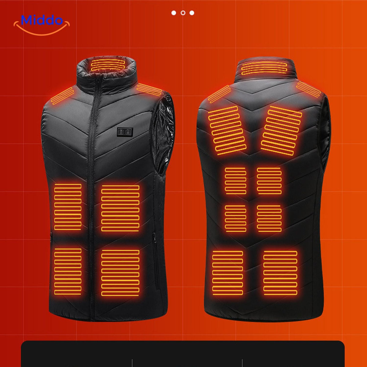 USB Heated Vest with 3 Temperature Settings for Men – Lightweight, Insulated Winter Warmth for Hiking, Outdoor Work & Daily Commutes | Thomler