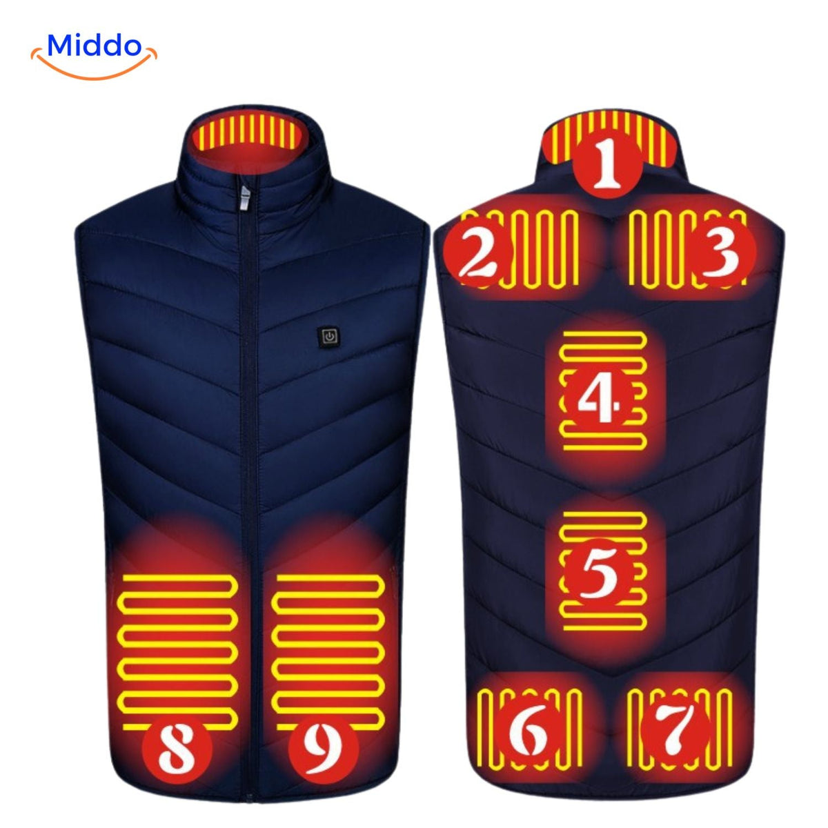 USB Heated Vest with 3 Temperature Settings for Men – Lightweight, Insulated Winter Warmth for Hiking, Outdoor Work & Daily Commutes | Thomler