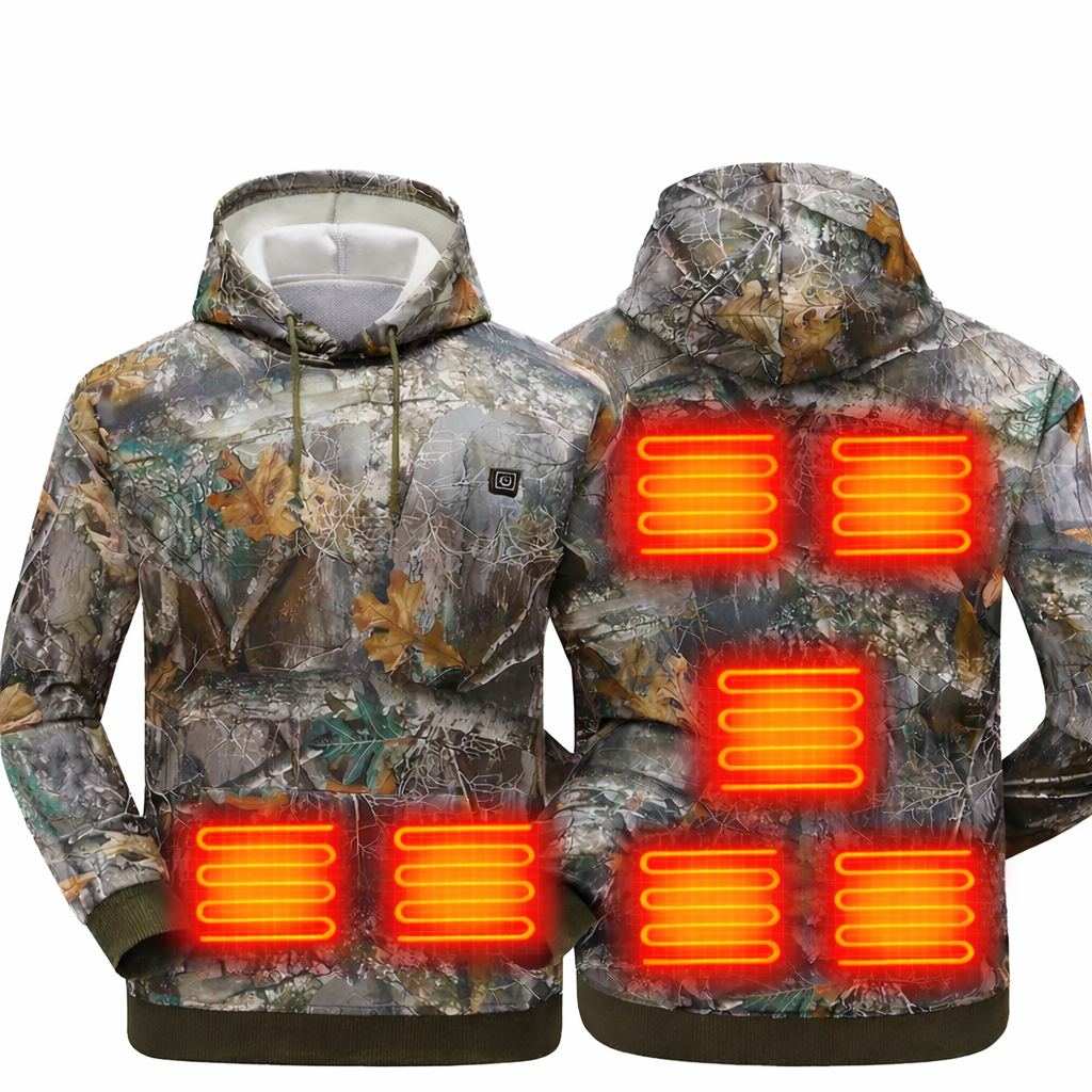USB Heated Hoodie – Adjustable Warmth Control, Machine Washable, Soft Fleece Pullover for Cold Weather | Thomler