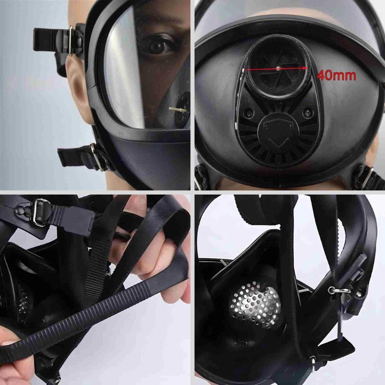 Full-Face Respirator with Built-In Hydration System & Audio Port for CBRN Protection | Thomler