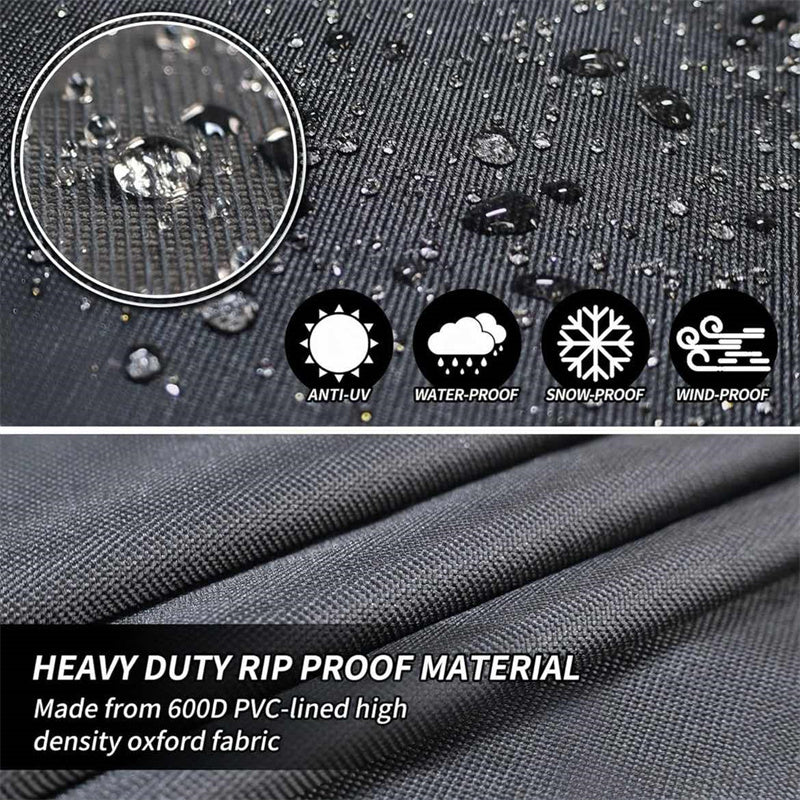 Weatherproof Circular Patio Table Cover with Ventilation – 600D Oxford Fabric, Adjustable Drawstring, UV-Resistant Protection for Round | Thomler