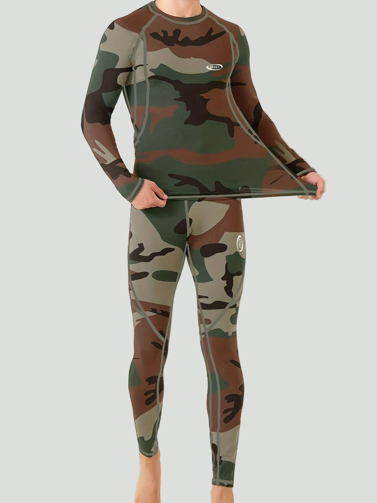 Men's Thermal Base Layer Set – Fitted Long Sleeve Top & Pants for Cold Weather | Thomler
