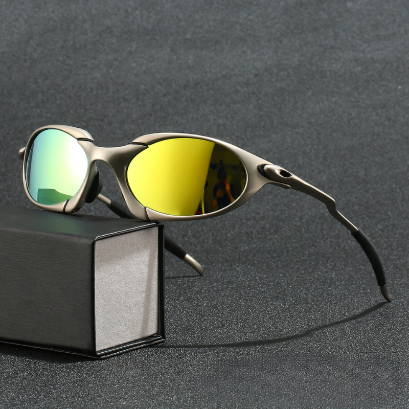 Polarized Sport Sunglasses for Men Metal Frame UV Protection Outdoor Driving Cycling Running Eyewear | Thomler