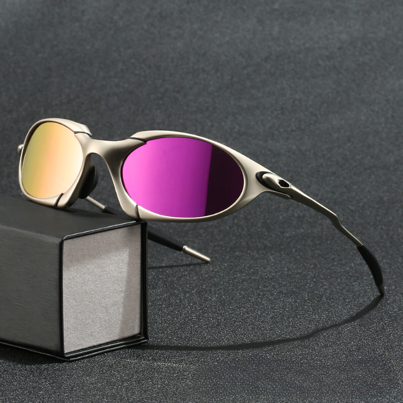 Polarized Sport Sunglasses for Men Metal Frame UV Protection Outdoor Driving Cycling Running Eyewear | Thomler