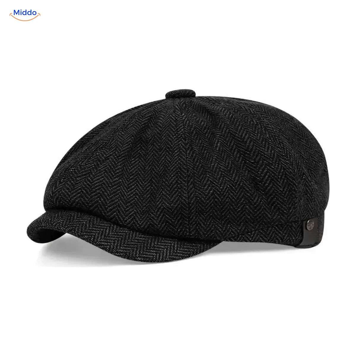 Retro 1920s 8-Panel Newsboy Cap for Men – Lightweight Foldable Driver Hat with Short Peak – One Size Casual Daily Flat Cap | Thomler