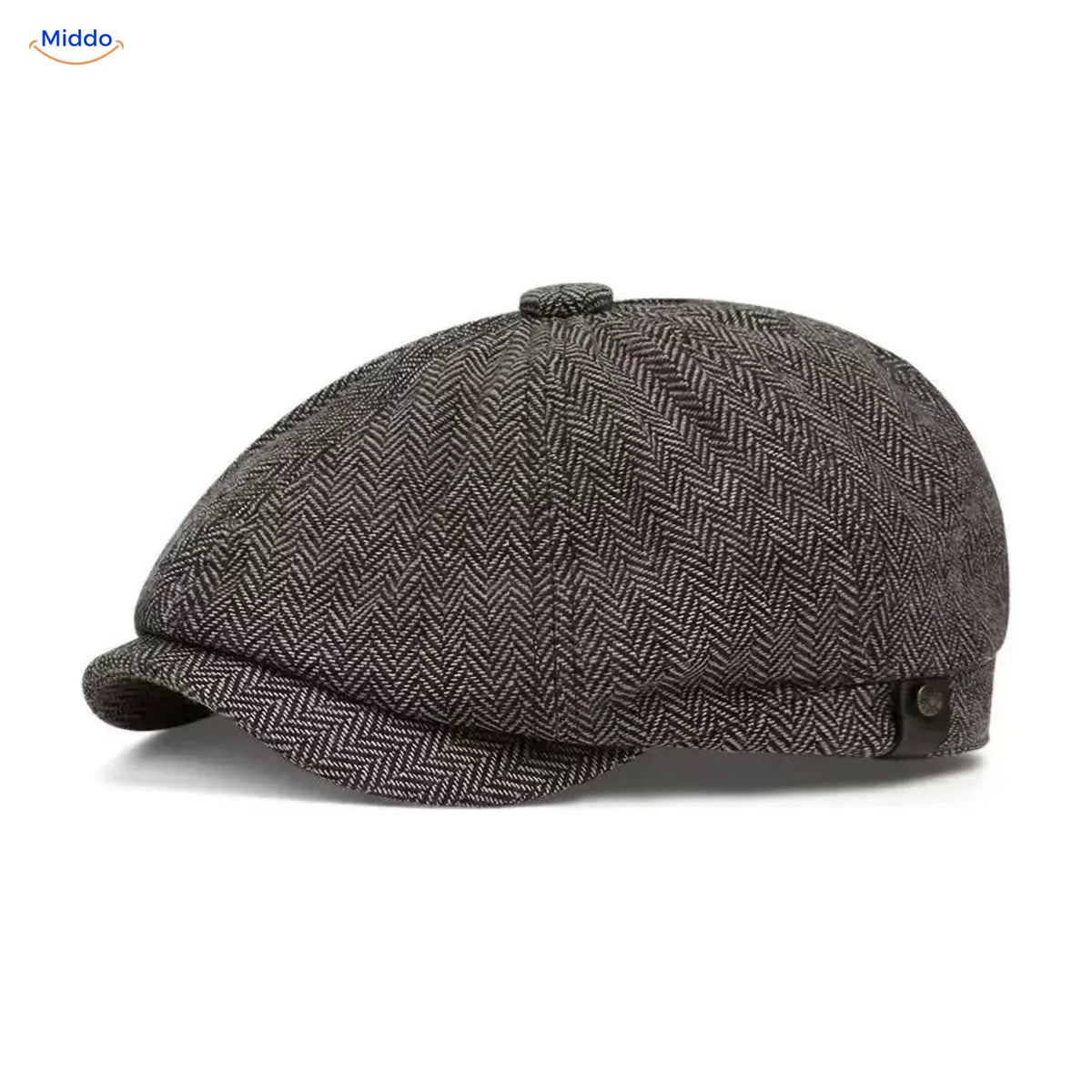 Retro 1920s 8-Panel Newsboy Cap for Men – Lightweight Foldable Driver Hat with Short Peak – One Size Casual Daily Flat Cap | Thomler