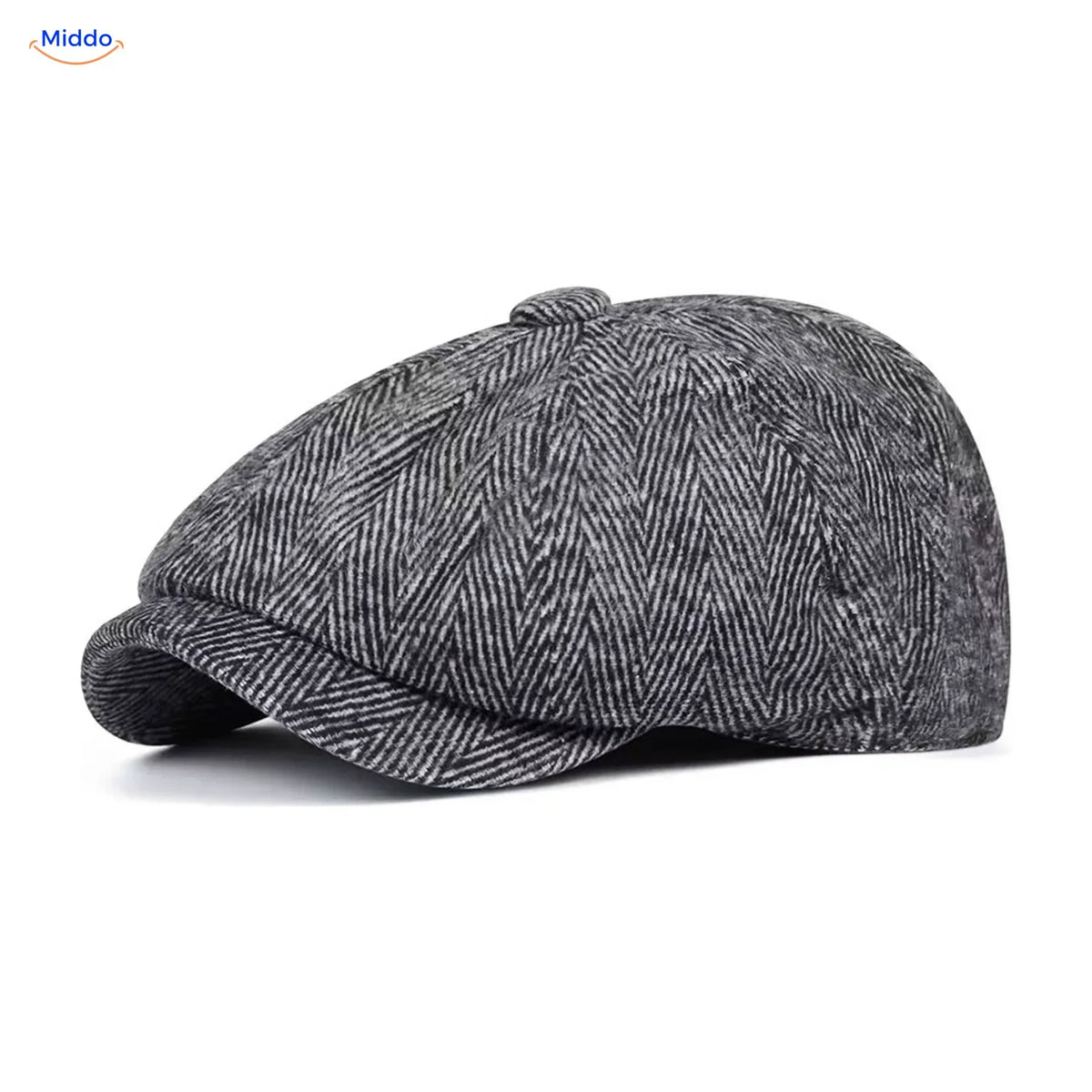 Retro 1920s 8-Panel Newsboy Cap for Men – Lightweight Foldable Driver Hat with Short Peak – One Size Casual Daily Flat Cap | Thomler