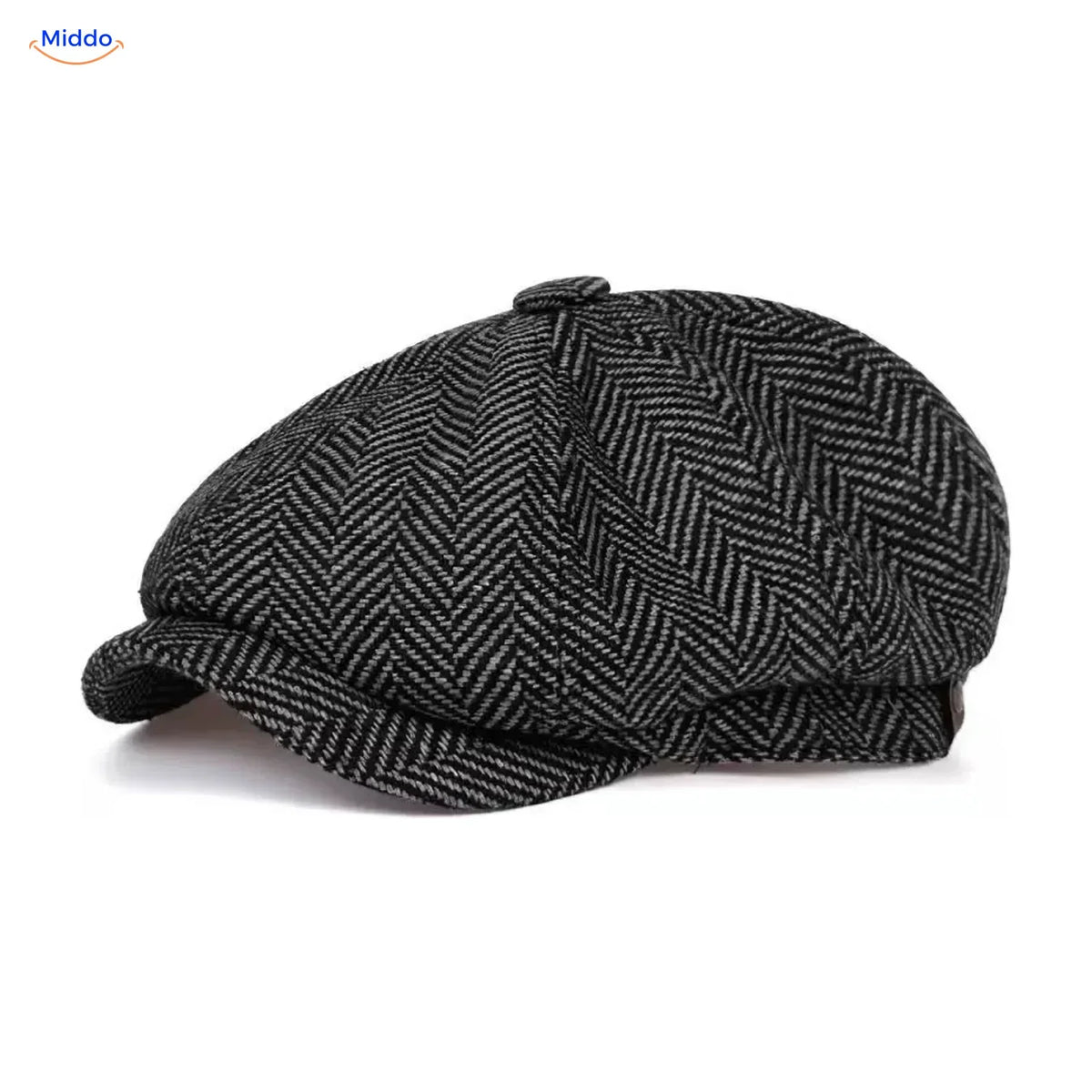 Retro 1920s 8-Panel Newsboy Cap for Men – Lightweight Foldable Driver Hat with Short Peak – One Size Casual Daily Flat Cap | Thomler