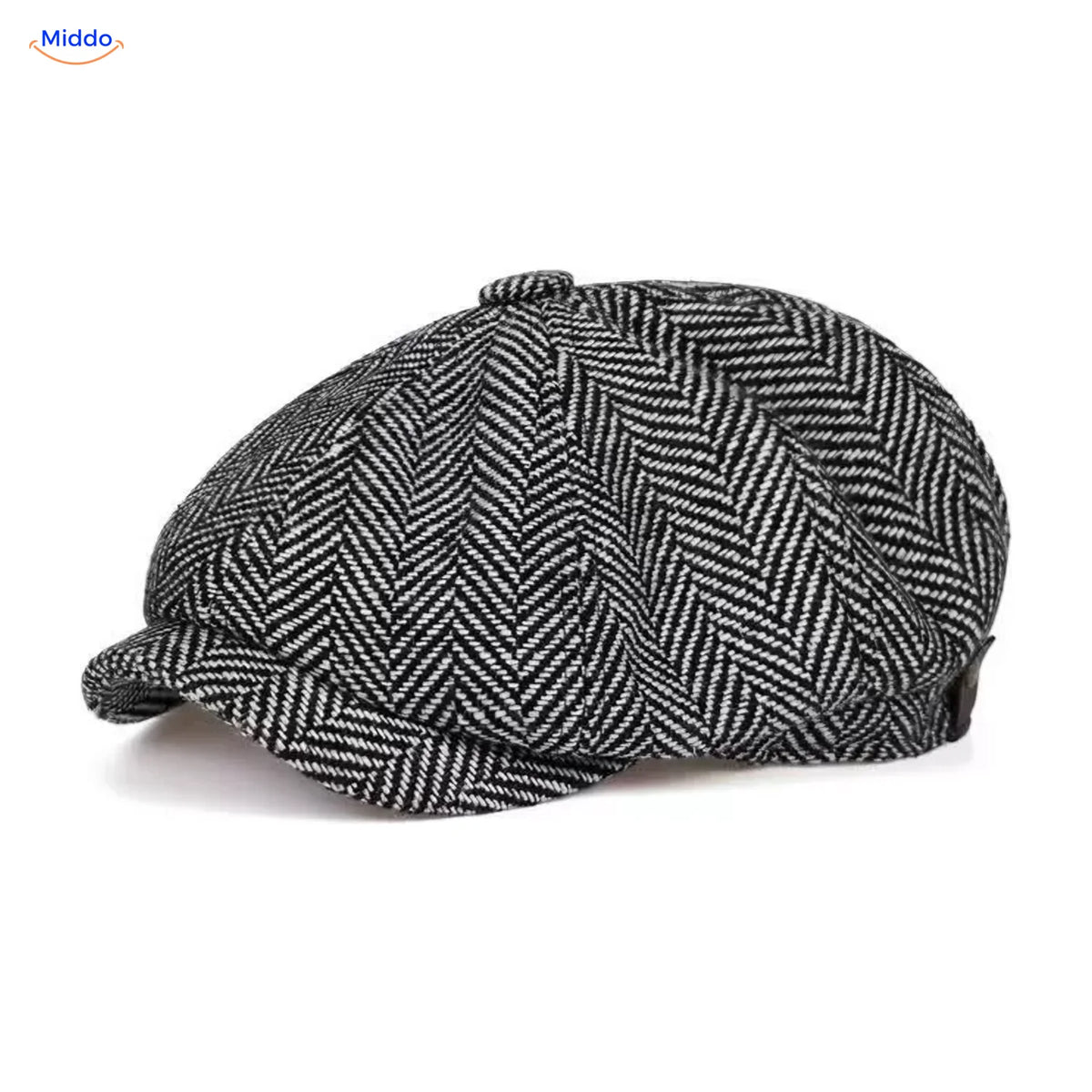 Retro 1920s 8-Panel Newsboy Cap for Men – Lightweight Foldable Driver Hat with Short Peak – One Size Casual Daily Flat Cap | Thomler