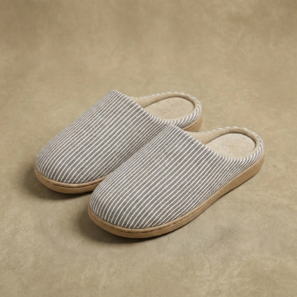 Women's Cushioned Indoor Slides with Anti-Slip Sole – Breathable Cotton Foam Footbed House Shoes for All-Day Comfort & Support | Thomler