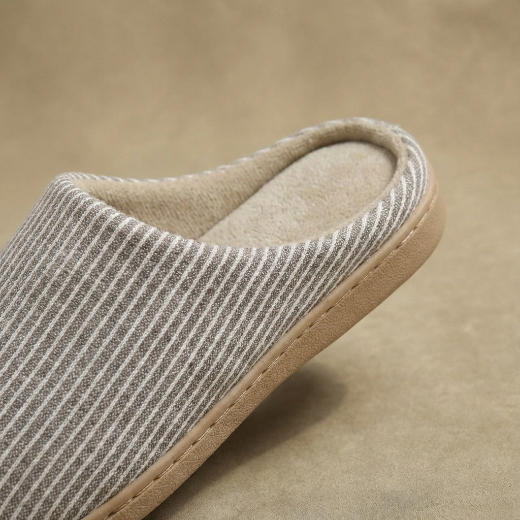Women's Cushioned Indoor Slides with Anti-Slip Sole – Breathable Cotton Foam Footbed House Shoes for All-Day Comfort & Support | Thomler