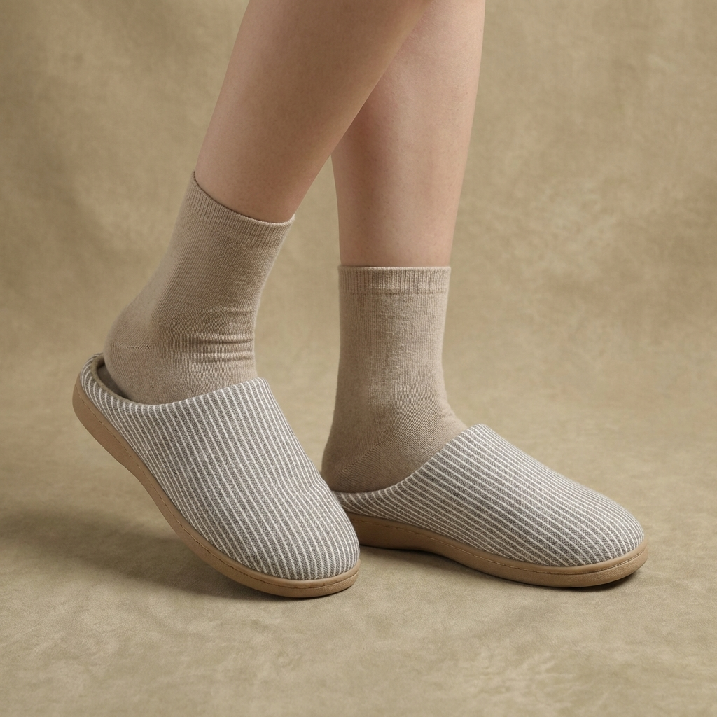Women's Cushioned Indoor Slides with Anti-Slip Sole – Breathable Cotton Foam Footbed House Shoes for All-Day Comfort & Support | Thomler