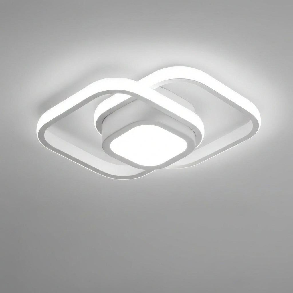 Ceiling Light Aluminum Double Ring 24.0 cm Warm White Living Room Bedroom Hallway LED Lamp Minimalist Modern Design | Thomler