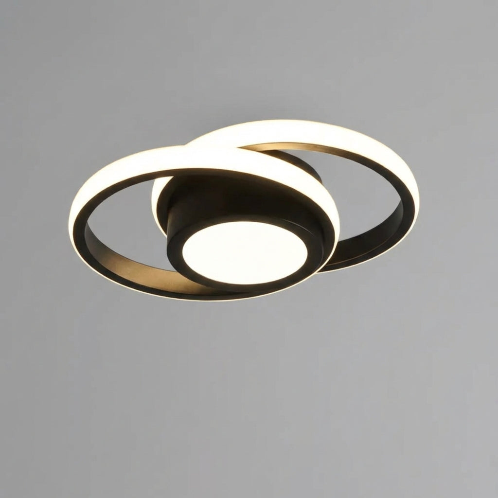 Ceiling Light Aluminum Double Ring 24.0 cm Warm White Living Room Bedroom Hallway LED Lamp Minimalist Modern Design | Thomler
