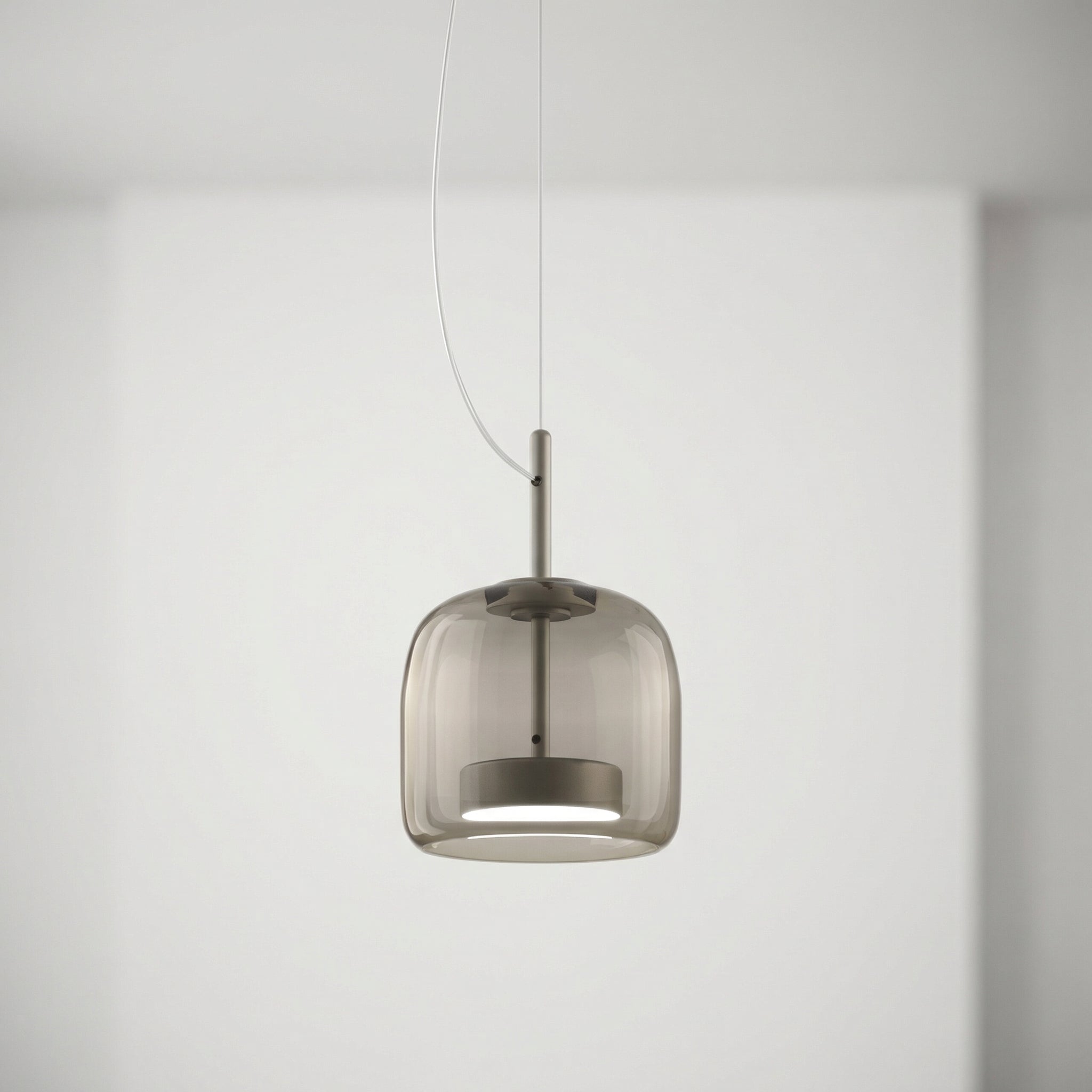 Glass Globe Hanging Fixture Adjustable Ceiling Light for Kitchen Island Dining Room Living Space | Amber Clear Gray in 6 10 or 14 Inch Diame | Thomler