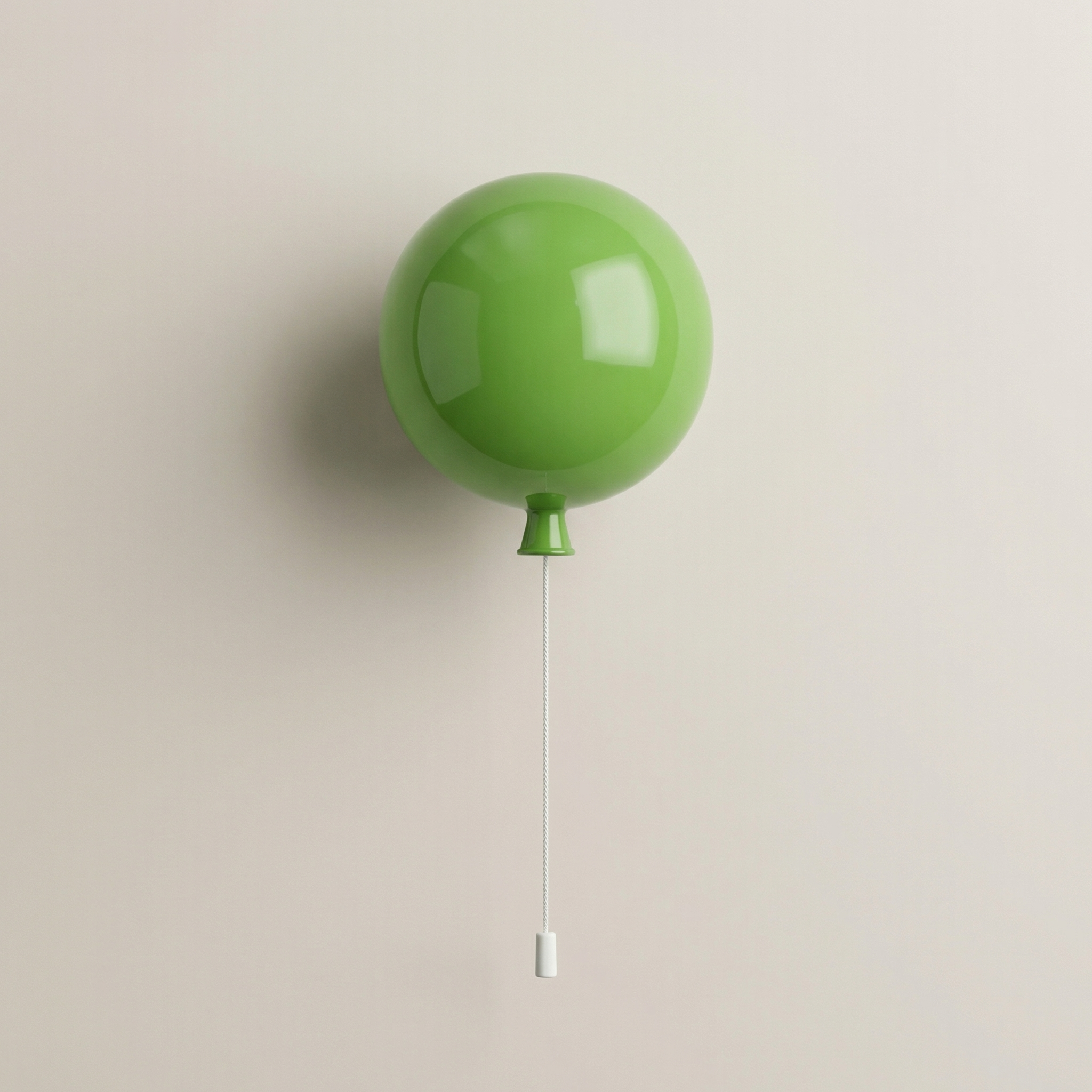 Spherical LED Wall & Ceiling Fixture with Pull Chain in Red Blue Yellow Green Orange White Small Medium Large for Bedroom Playroom Hallway K | Thomler