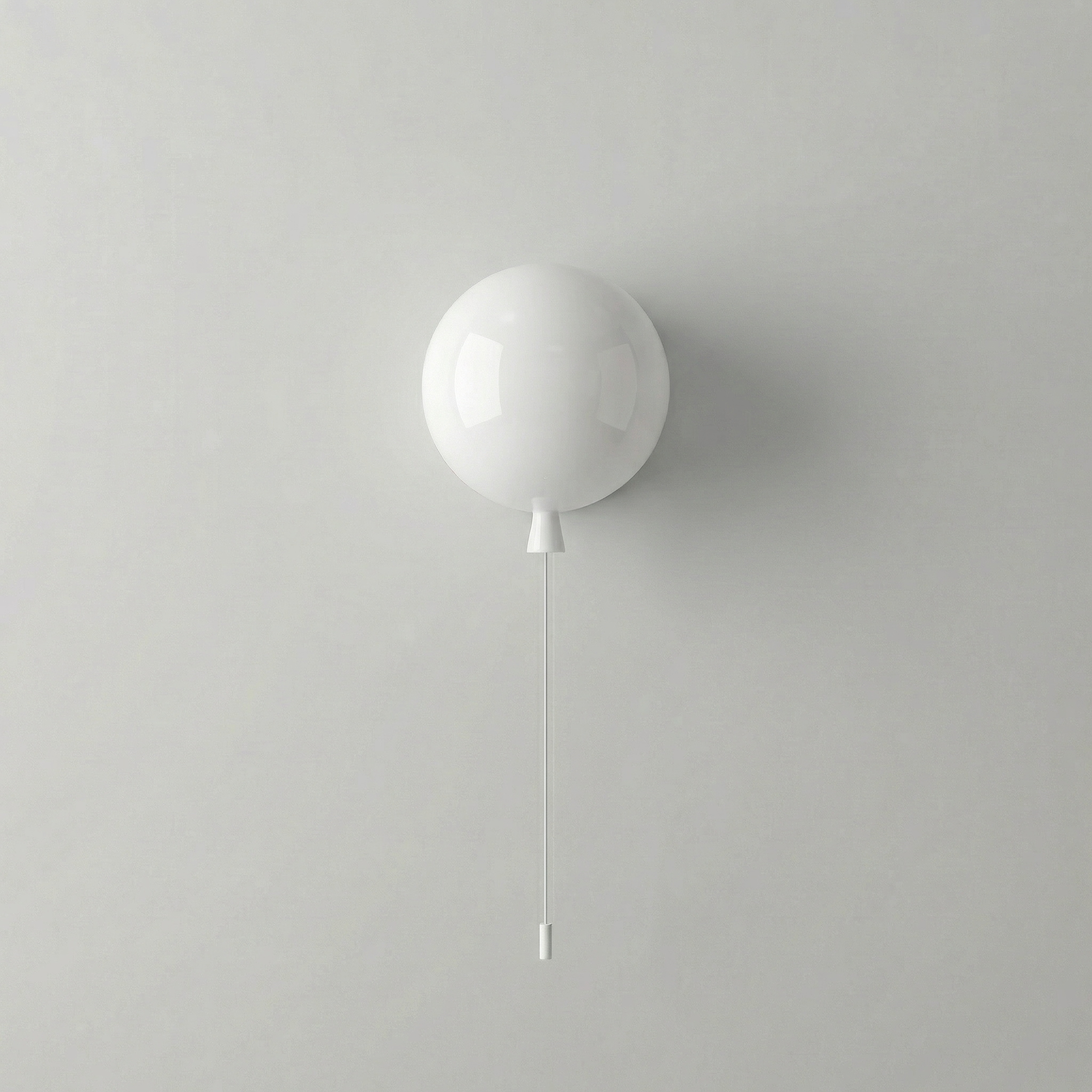 Spherical LED Wall & Ceiling Fixture with Pull Chain in Red Blue Yellow Green Orange White Small Medium Large for Bedroom Playroom Hallway K | Thomler