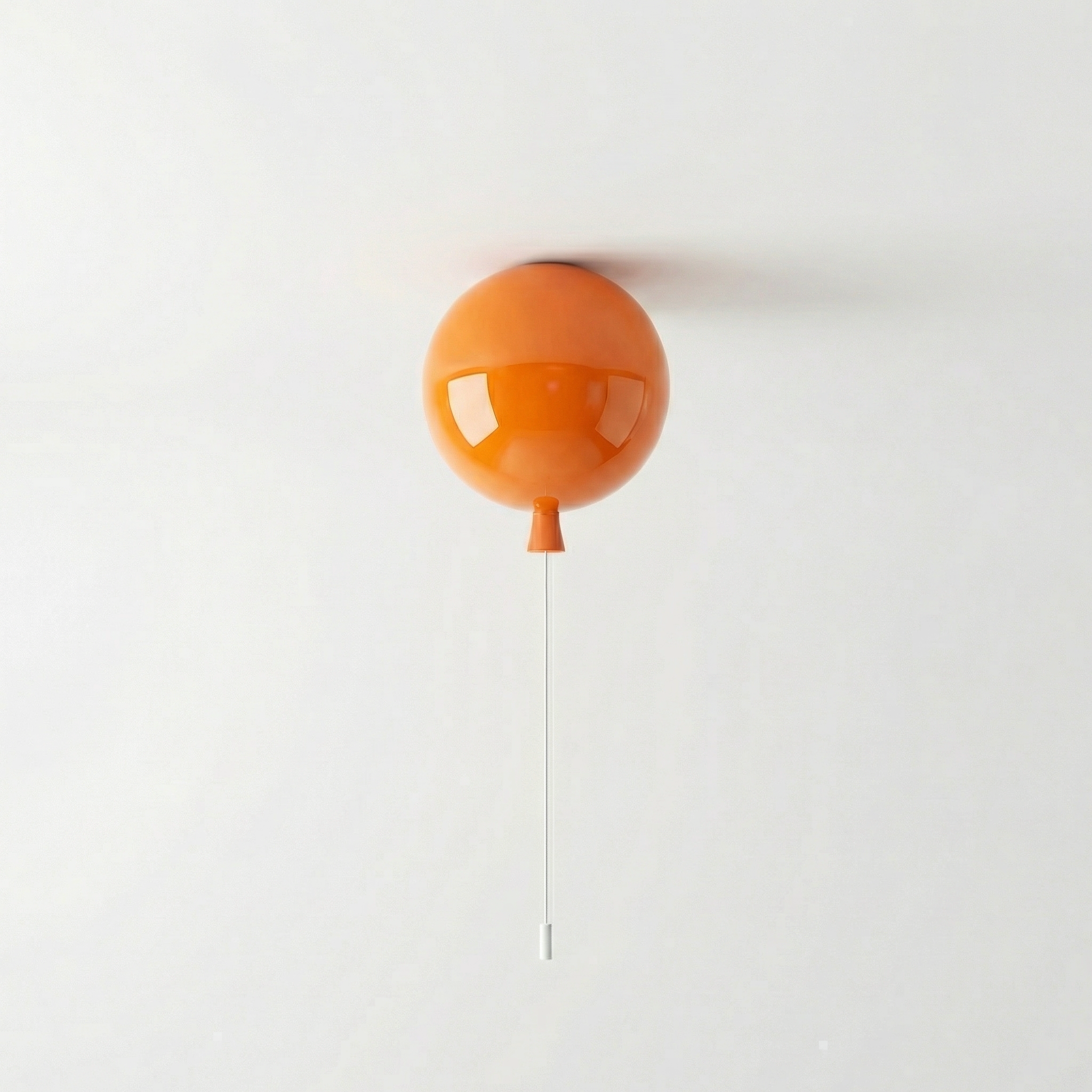 Spherical LED Wall & Ceiling Fixture with Pull Chain in Red Blue Yellow Green Orange White Small Medium Large for Bedroom Playroom Hallway K | Thomler