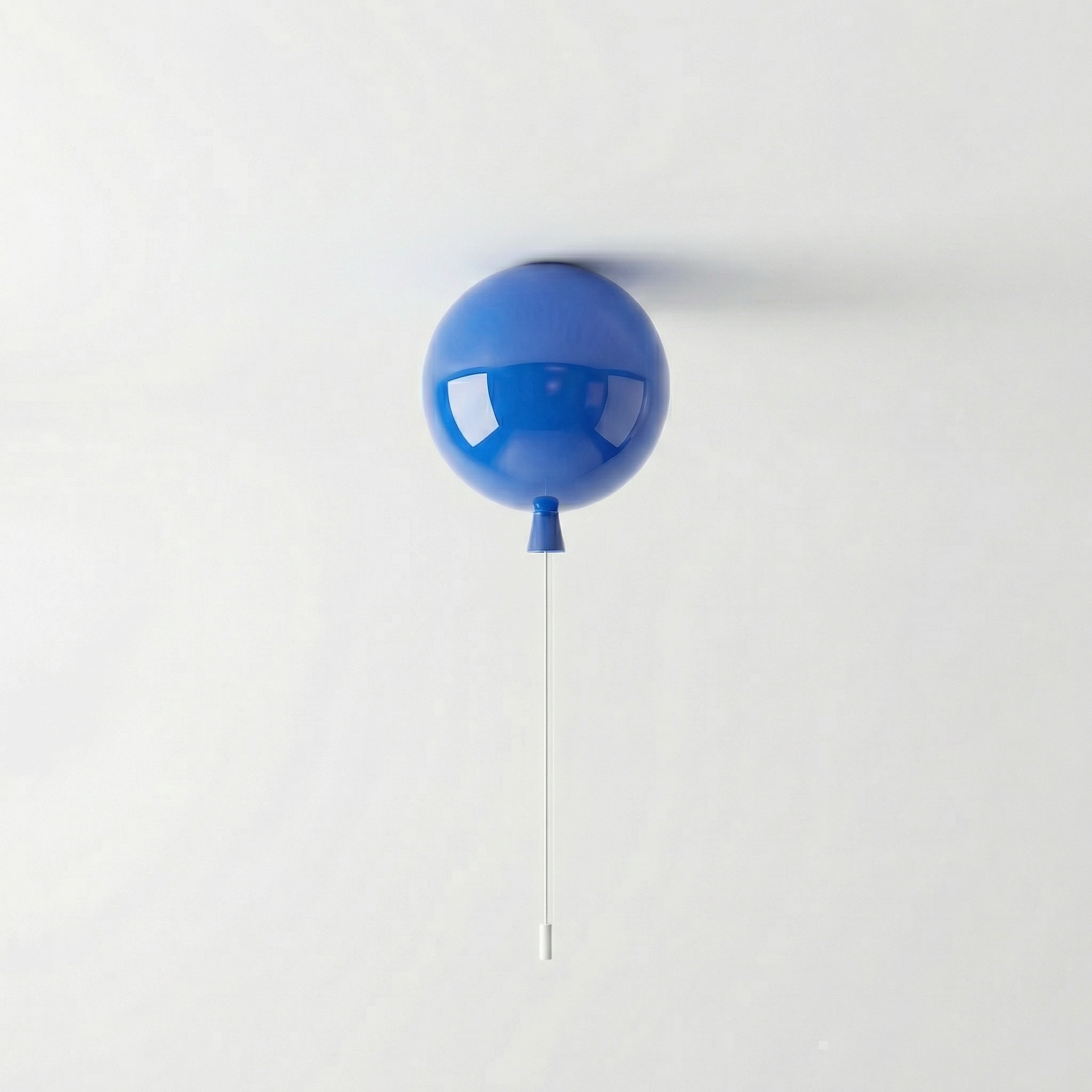 Spherical LED Wall & Ceiling Fixture with Pull Chain in Red Blue Yellow Green Orange White Small Medium Large for Bedroom Playroom Hallway K | Thomler