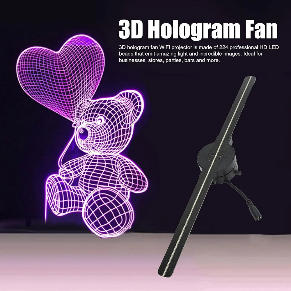 3D Holographic Fan Display – App-Controlled Floating LED Projector for Retail, Events & Advertising | Thomler