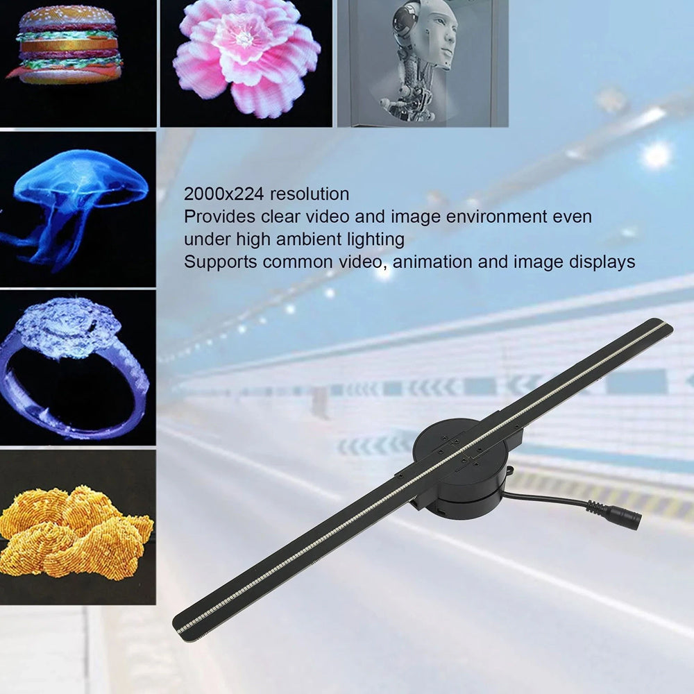 3D Holographic Fan Display – App-Controlled Floating LED Projector for Retail, Events & Advertising | Thomler