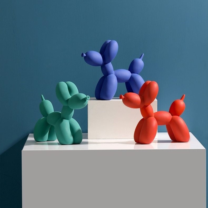 Decorative Sculpture Resin 21.5 cm Balloon Dog Modern Living Room Office Abstract Ornament Gift | Thomler