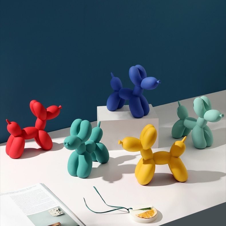 Decorative Sculpture Resin 21.5 cm Balloon Dog Modern Living Room Office Abstract Ornament Gift | Thomler