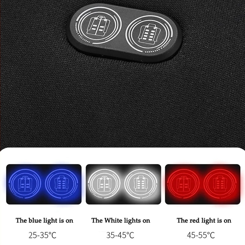 Electric Heated Hoodie with 17 Heating Zones & Dual Temperature Controls for Winter Warmth | Thomler