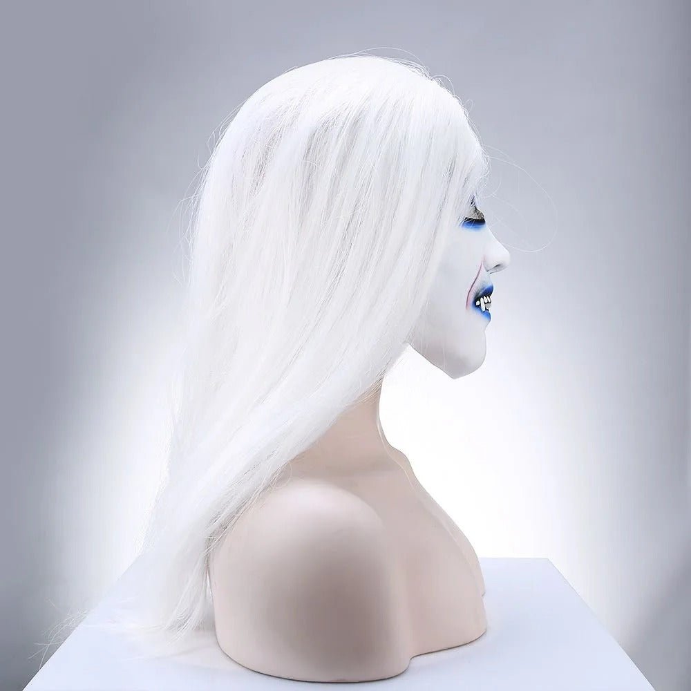 Ghostly Crone Latex Halloween Mask – Half-Face Haunted Costume Accessory | Thomler