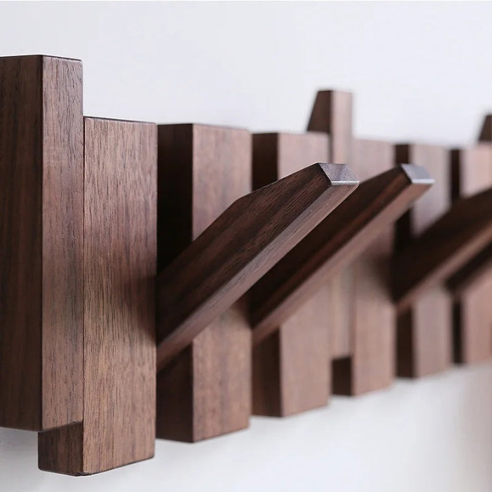 Piano Key Wall Coat Rack with Multiple Hooks – Solid Wood Musical Design for Entryway, Hallway & Bedroom | Space-Saving Hanger | Thomler